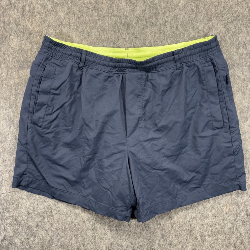 Birddogs Shorts Men's XXL Blue Lined 5" Inseam Stretch Gym Train Drawstring